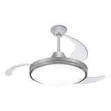 Ventilador De Techo Peabody Pe-vtr42 Plata Con 3 Palas Color  Transparente De  Acrílico, 42  De Diámetro 220 v