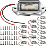 16 Luces Led Para Matrícula, 12 V, Luz Trasera, Color Blanco