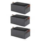 3 X Bolsas Organizador Ropa Caja Plegable Asa Almacenamiento