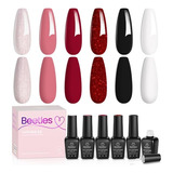 Beetles - Kit De Esmalte De Unas De Gel, 6 Colores, Coleccio