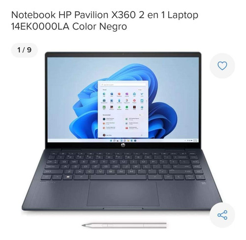 Notebook Hp 2 En 1 Intel® Core I5 8gb  Color Gris