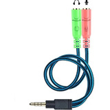 Cable Adaptador Convertidor Plug 2 A 1 Audio Y Micrófono 