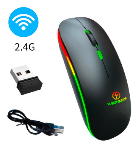 Mouse Sem Fio Wi-fi 2,4ghz 1600dpi Óptico Wireless Usb