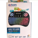 Mini Teclado Controle Sem Fio Para Smart Tv Box Pc Iluminado