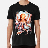 Remera Acuarela Un Pulpo Curioso Explorando Un Arrecife De C