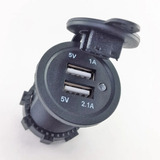 Cargador Toma Usb Doble Para Embutir Auto 12/24v