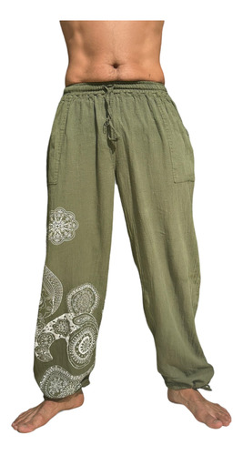 Pantalón Yoga Hombre Mujer Babucha Bambula  Taichi Jogger