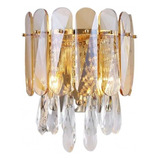 Arandela Luminária Ouro Sindora Dcb00254 Cristal 33cm Cor Dourado Bivolt