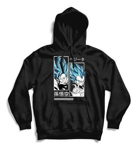 Buzo Dragon Ball Z Hoddie Goku Y Vegeta Blue Anime