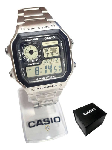 Relógio Casio Masculino Horário Mundial Ae-1200whd-1avdf