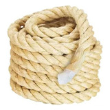 Corda De Sisal 32mm Naval 10mts Reforçada Exercício Escalada