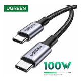 Cable Usb Tipo C 100w Pd Fast Turbo De 2 Metros (negro)