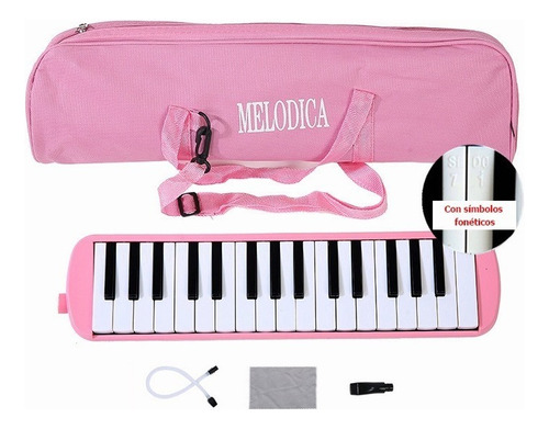 Melodica De 32 Teclas Estuche De Tela Suave Varios Colores