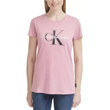 Playera Calvin Klein Monogram Rosa Para Mujer Zw0zw01696