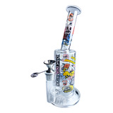 Bong De Vidro C/ Percolator Dk6421-4 Stickers 