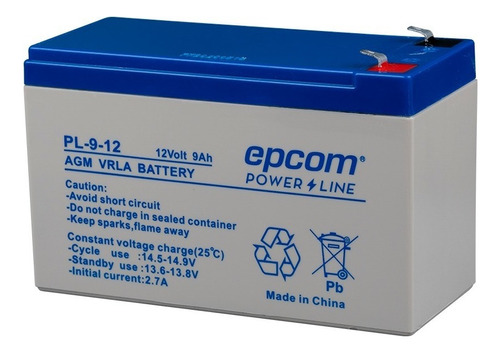 Bateria Recargable Respaldo 12v 9ah 51 X 101 X 65 Mm Epcom