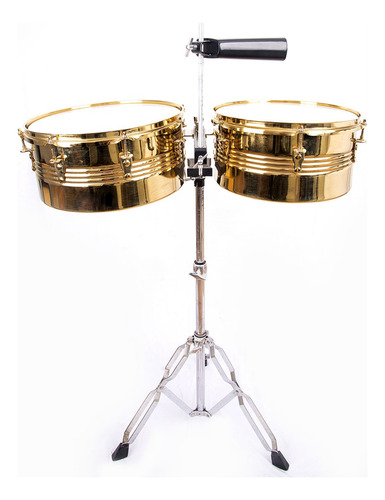 Timbal Latino Ayson Gold 13 - 14 + Base + Campana 