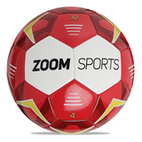 Balón Rojo Futbol De Salon Academy Quatro N°4 Zoom Spotrs