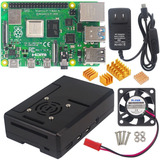 Raspberry Pi 4 4gb Case Disipador Ventilador Fuente Pi4 Kit