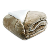 Acolchado King Size Corderito La Bastilla Luxury Flannel Beige