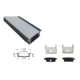 Perfil Aluminio Negro Para Led 2835 5050 5630 1mts Oferta!