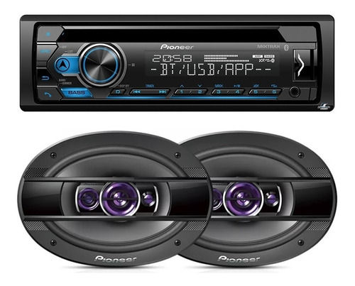 Toca Cd Pioneer Deh-s4280bt Bluetooth + Falante 6x9 200w Rms