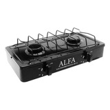 Estufa Parrilla 2 Quemadores Parrilla De Gas Alfa Est-303a Color Negro