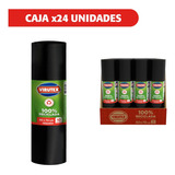 Caja 24 Rollos De Bolsas Basura Negra 50x70 10u Virutex