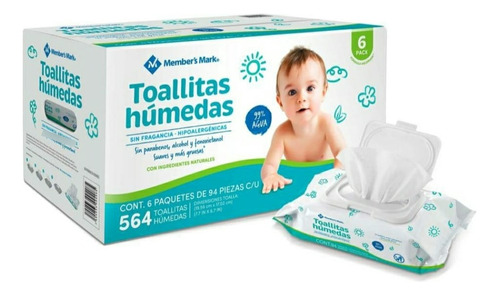 Toallitas Húmedas P/bebe Member's Mark 564 Toallitas Premium