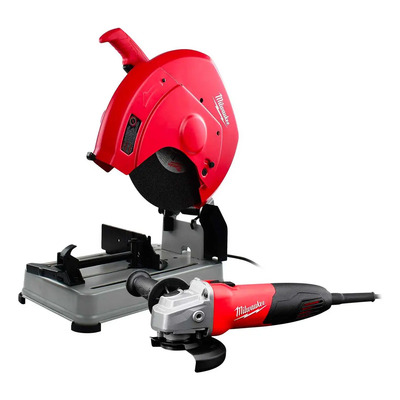 Miniesmeriladora Milwaukee 6130-33 + Cortadora De Metales Color Rojo