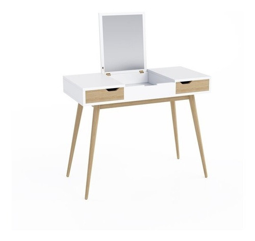 Escritorio Home Office Vintage Minimalista Madera