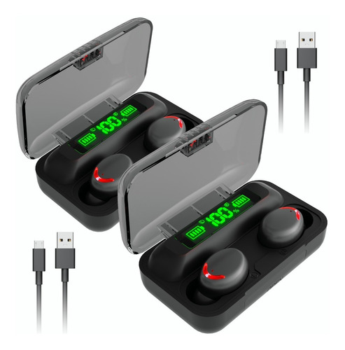 2 Pcs Audífonos In-ear Inalámbricos F Serie 9-5 Para Juegos