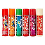 Set Lip Smacker Coca Cola 8 Labiales Sabor A Gaseosas Brillo