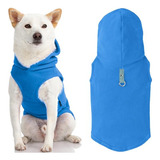 Gooby - Chaleco Polar Con Capucha Para Perro, Color Azul, Me