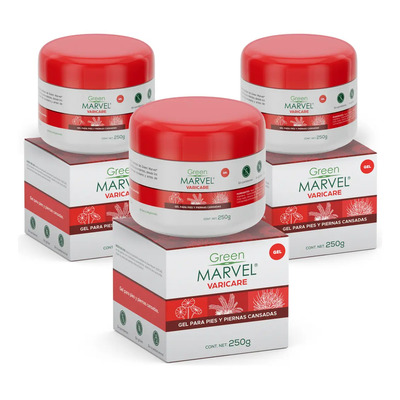 Green Marvel Varicare Gel 3 Tarros De 250 Gr - Mentol | Meses sin interés