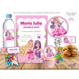 Kit Imprimible Barbie Princesa Pop - Invitación Barbie