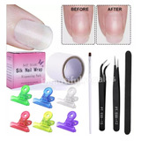 Kit Adhesivo Uñas Reparación Broche Pinza Lima Esculpidas