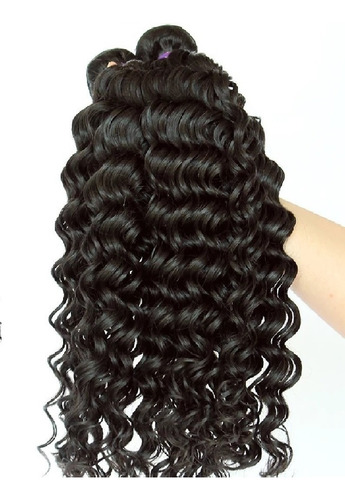 Cabelo Humano Cacheado Tela Entrelace 60cm 300grs Cachos 3a