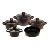 Conjunto Duo Smart 5 Pçs - Chocolate - Ceraflame Cookware 