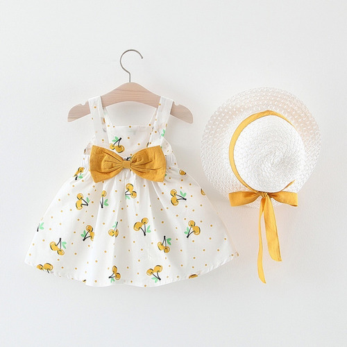 Vestido De Princesa Con Correa De Fresa Para Bebés Y Niñas 1