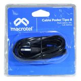 Cable De Poder Tipo Ocho 8 - Macrotel