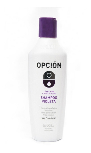 12 Shampoo Silver Opcion Violeta 225ml Matizador 12 Unidades