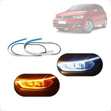 Kit Fitas Led Drl Farol + Seta 12v 60cm Gol G6 2013 2014