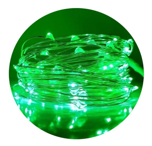 Guirnalda Led Alambre Hadas 3 Mts 30 A Pilas Verde