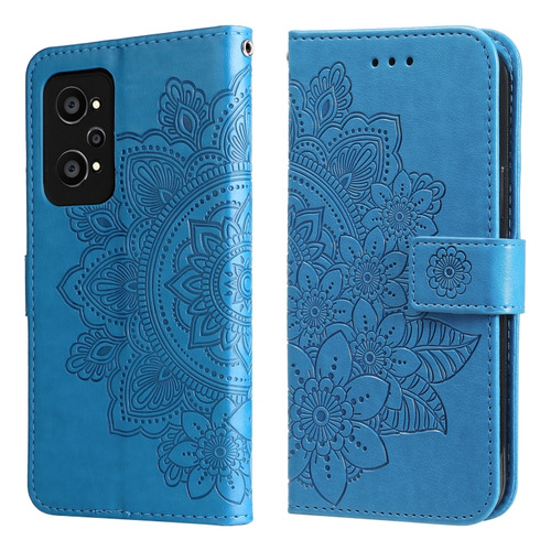 Funda De Poliuretano Con Estampado De Flores Para Oppo Realm