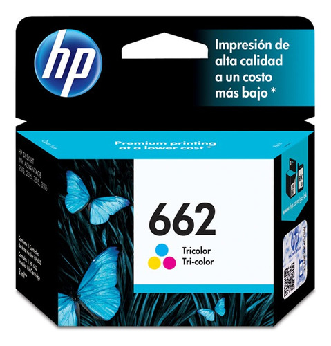 Cartucho Hp 662 Deskjet Ink Advantage 2515 Tricolor Cz104al