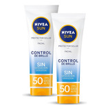 2 Pack - Protector Solar Nivea Sun Control Brillo Mate Fps50