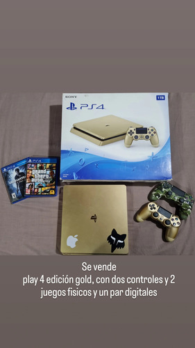 Sony Playstation 4 Slim 1tb Gold Limited Edition Color  Gold