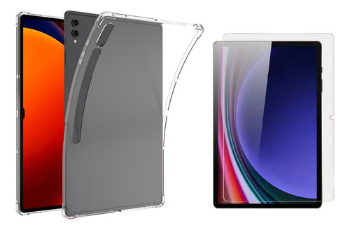 Capa Para Galaxy Tab S9 Fe Plus Tela 12.4+ Pelicula Vidro