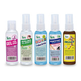 Kit Sanitizante Portatil De Bolsillo Bioterk 5 Pzs De 60ml